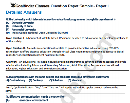 ugc net SET Papers solved